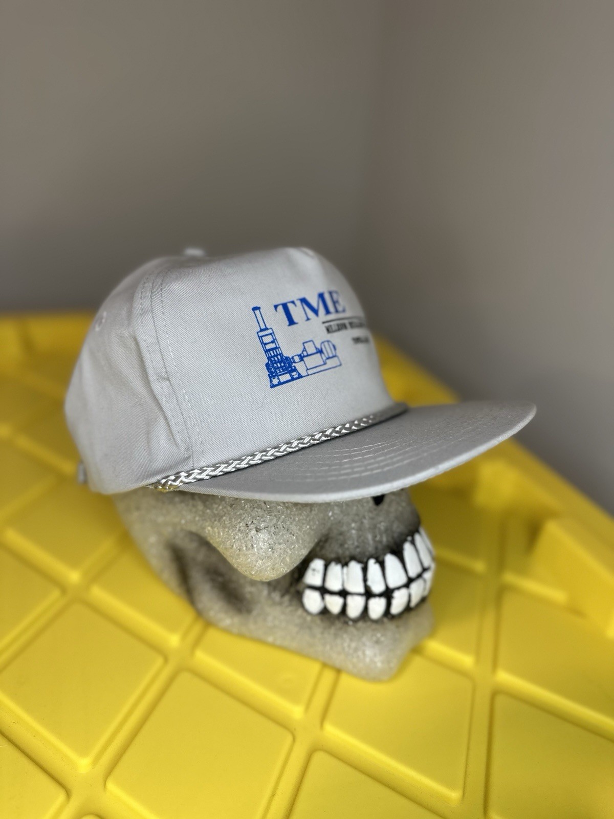 Vintage San Sun “TME Topeka Kansas” Rope Hat Cap Flat Trucker 90s Adjustable