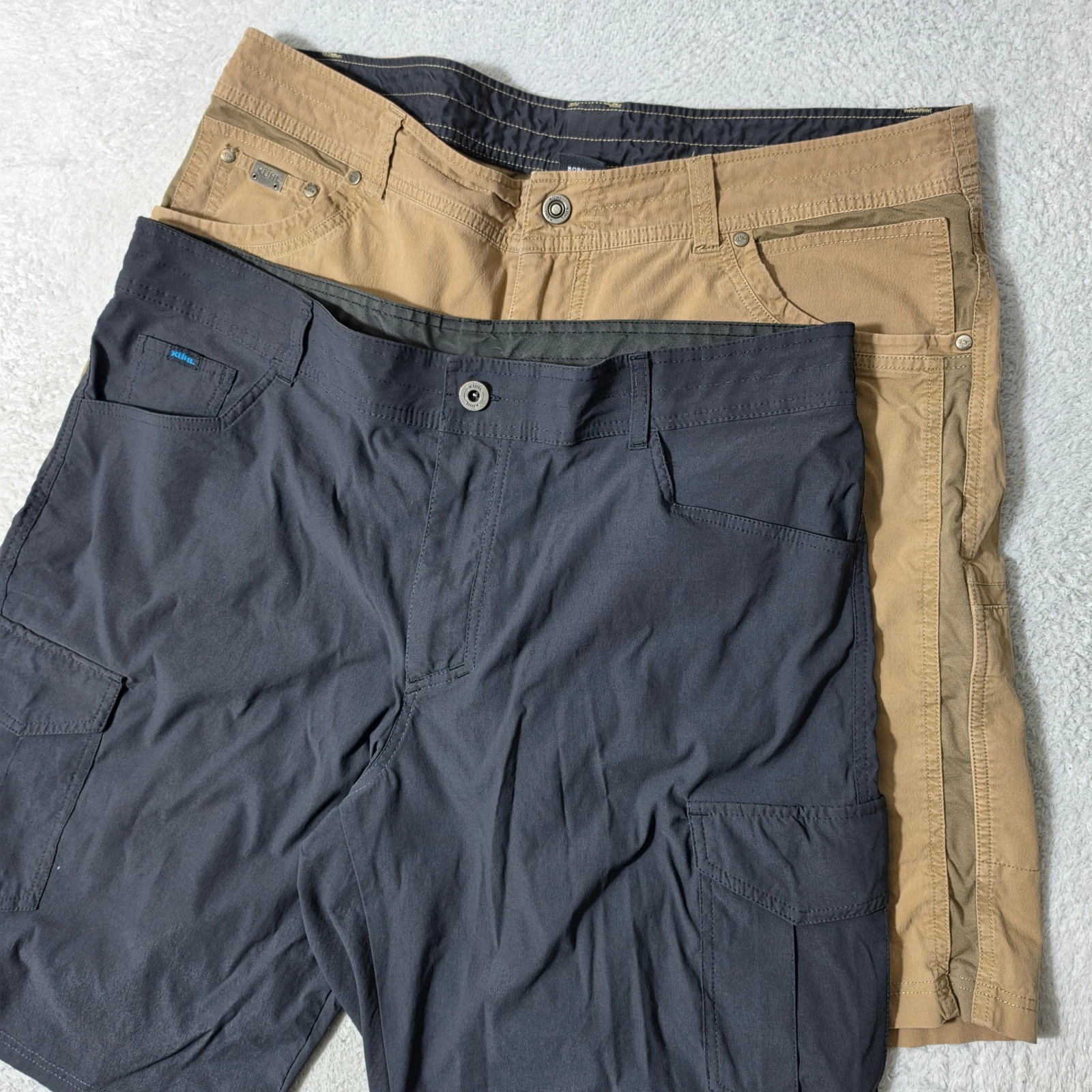 2 Pack! Kuhl Renegade Shorts Mens 40/11 Nylon Stretch Cargo Hiking Outdoor 5105