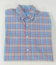J Crew Lightweight Stretch Secret Wash Cotton Poplin Shirt Men M Blue Pink