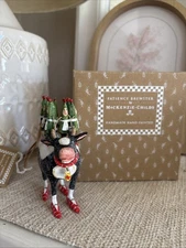 Patience Brewster 12 Days of Christmas 8 Maids a-Milking Ornament Cow Farm NIB