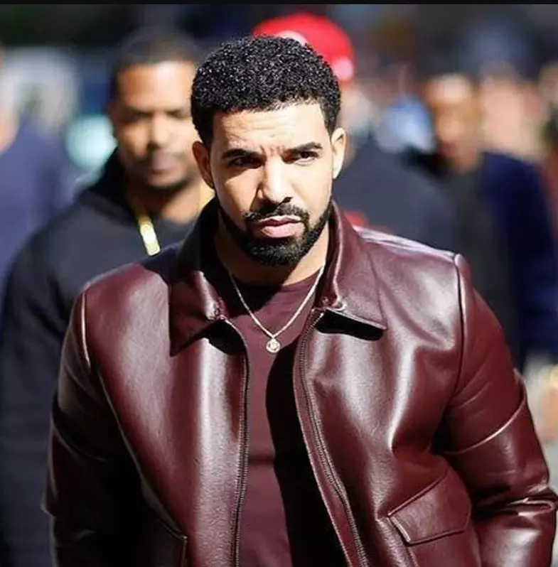 Drake Film Festival Maroon Leather Jacket