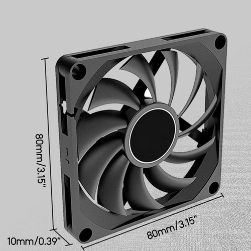 PWM Quiet 8CM Fan for PC Cases Enjoy Noisefree Computing Fan 8010 8CM - Afbeelding 6 van 6