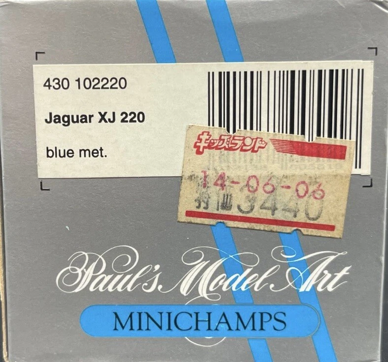 Minichamps 1/43 Jaguar XJ 220 Blue Metallic 430102220 - Image 4 of 4