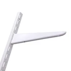 Twin Slot Shelving Upright Bracket White UK System Wall Shelf Support Adjustable