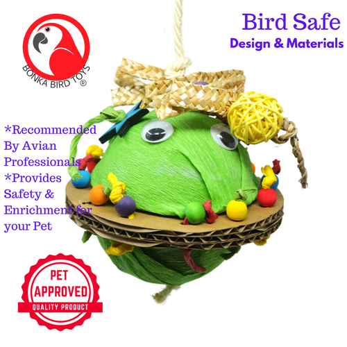 Bonka Bird Toys Shred World Bird Toy Medium Chew Forage Parrot Cage Toy Conure - Picture 4 of 11