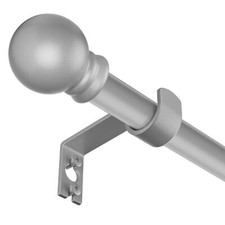 Curtain Rods for Window 32 and 48 Silver 5/8 inch Splicing Single Window Curt...