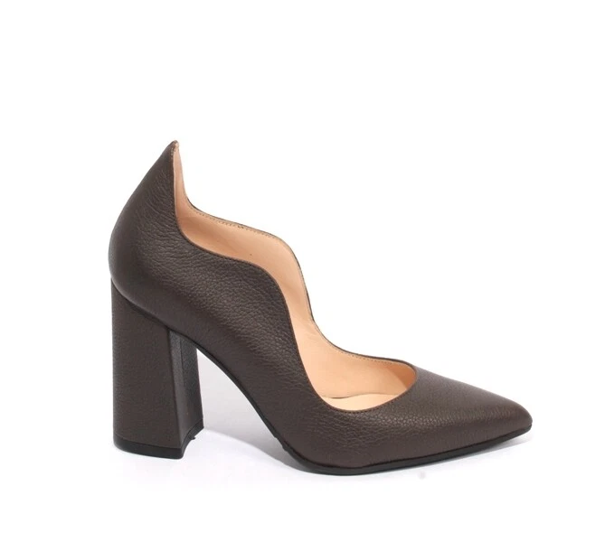 Gibellieri 199 Brown Leather Pointy Toe Classic Heel Pumps 40.5 / US 10.5 - Image 3 of 4