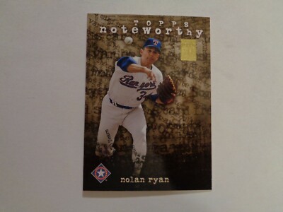 2001 Topps 50 Years Noteworthy Nolan Ryan Card #TN32