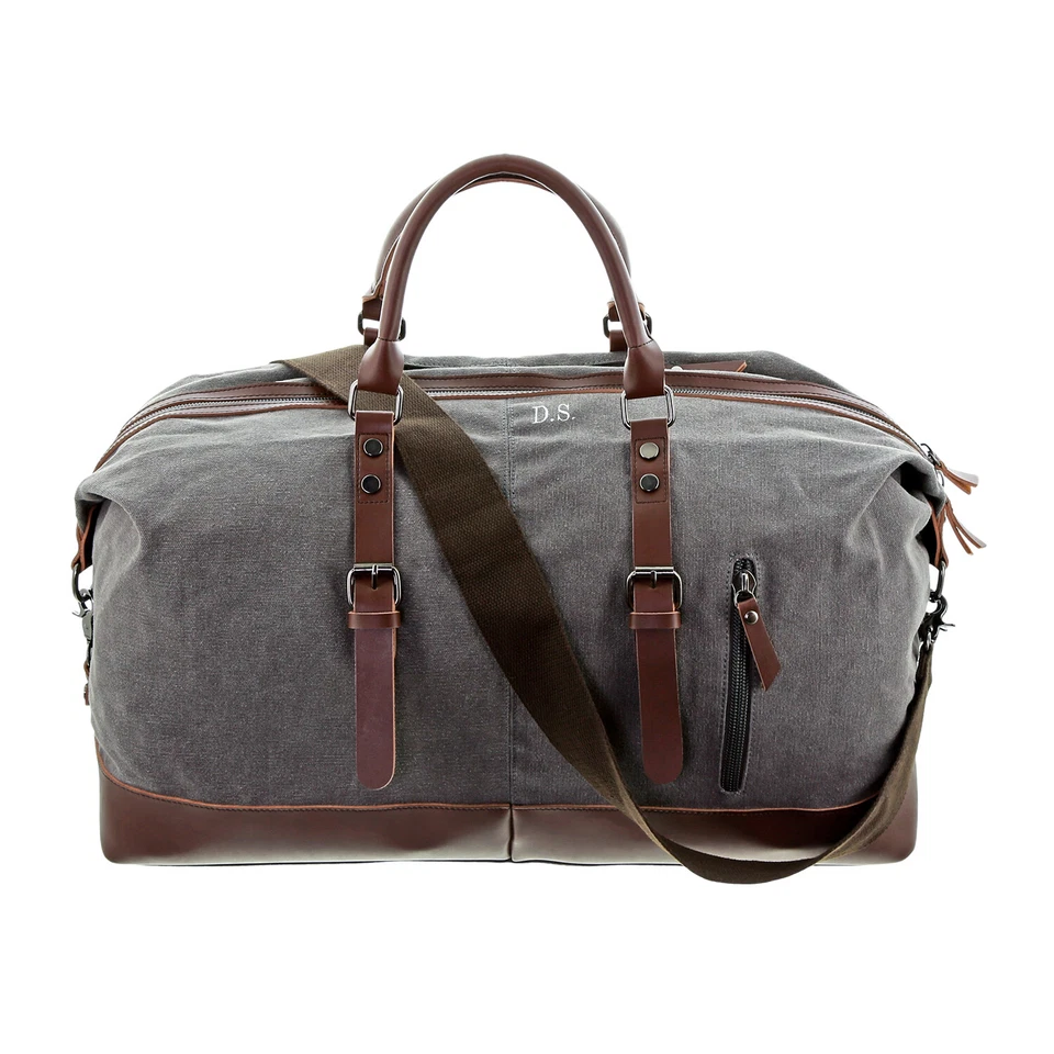 Personalised Premium Canvas Holdall with shoulder strap - Image 3 of 4