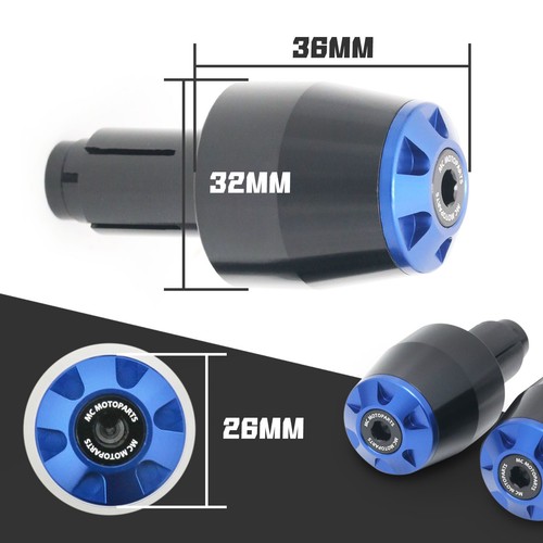 STORM CNC Blue Handle Bar Ends For Kawasaki NINJA 300 R 13 14 15 16 17 18 - Picture 6 of 7