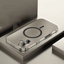 For iPhone 17 16 Pro Max Air 15 14 13 Aluminum Alloy Magnetic MagSafe Case Cover