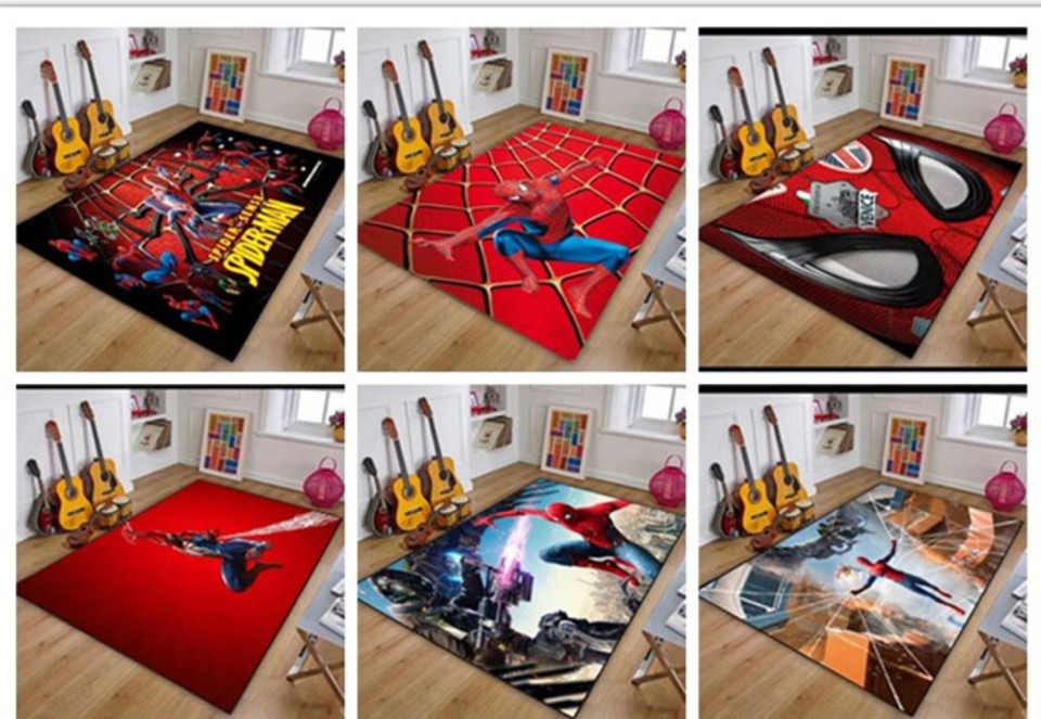 Alfombras de piso suave para sala de estar dormitorio antideslizantes alfombra de área Spider-Man del Reino Unido