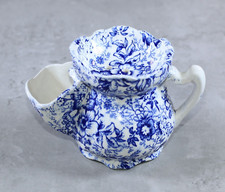 James Kent Scuttle Shaving Mug Old Foley Blue Floral Transferware Vanity D cor