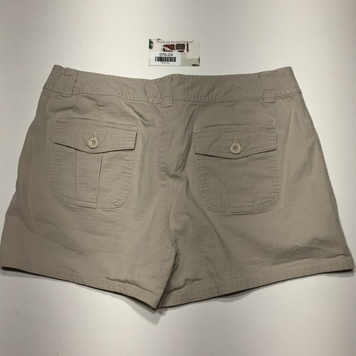 BW Sport Shorts Womens Size 12 Tan Khaki Cargo Active Outdoor Stretch 2 Button