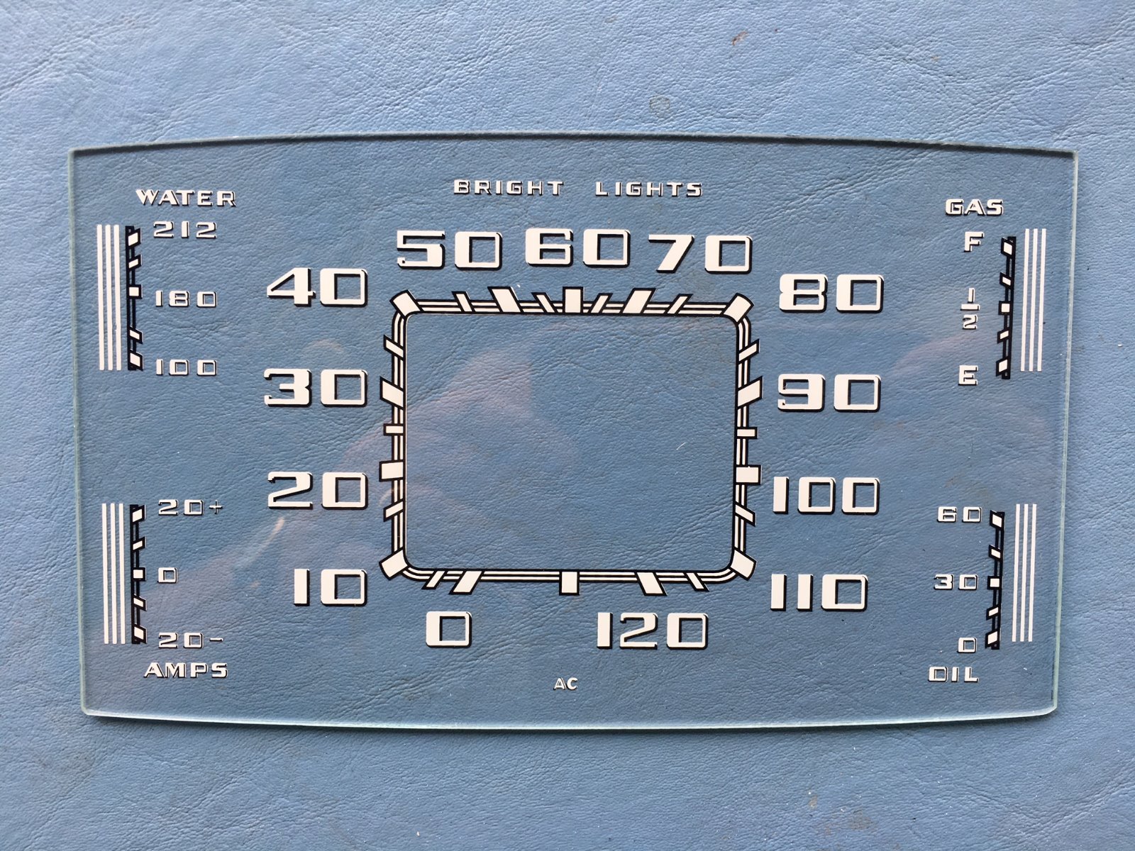 1936 Buick 100 or 120mph speedometer and gauge cluster glass eBay