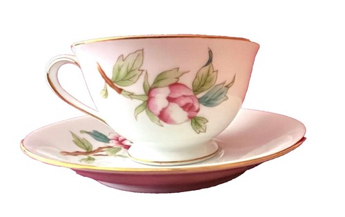 Vintage Japan Tea Cup and Saucer Pink Rose | eBay