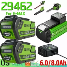 40V 6.0Ah 8.0Ah For Greenworks G-MAX Lithium Battery 29472 29462 20202/ Charger
