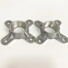 2 Aluminum Flange Adapter 1 3/8"-18 Threads for 1" Bolt-On Horn Flare w/4 Holes