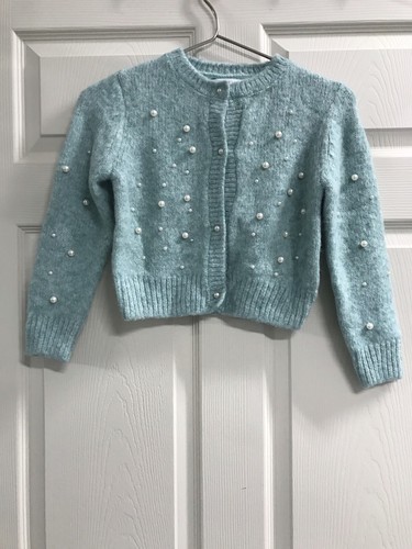 Zara Girls Light Green Cardigan with 