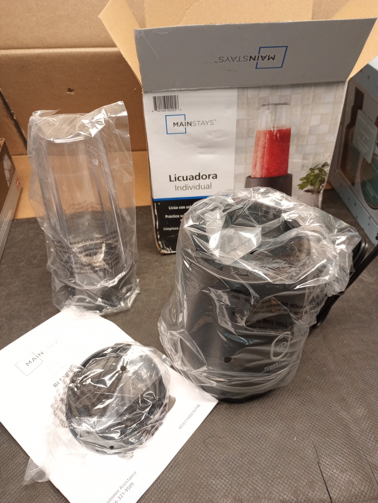Single-Serve Personal Blender with Travel Lid Portable Kitch