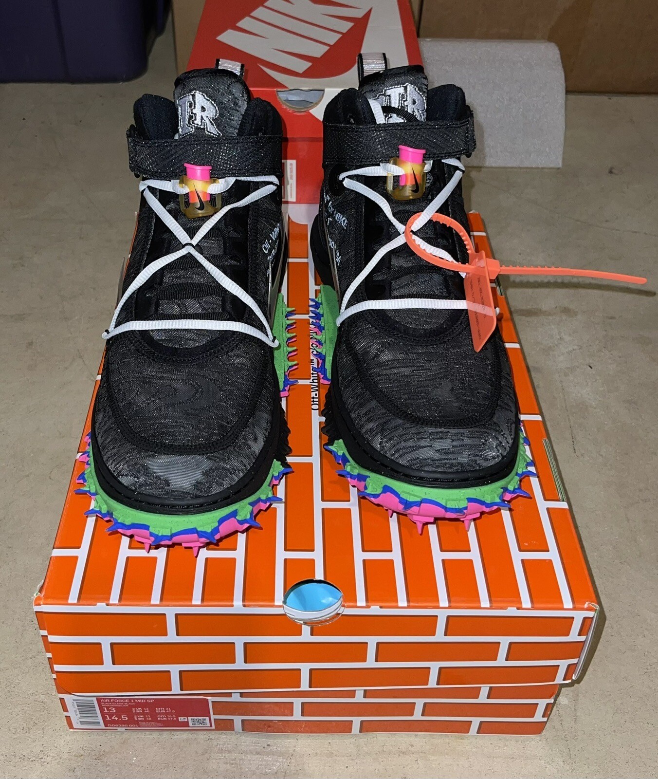 OFF WHITE X NIKE Taglia 13 Nike Air Force 1 x bianco sporco nero 2022