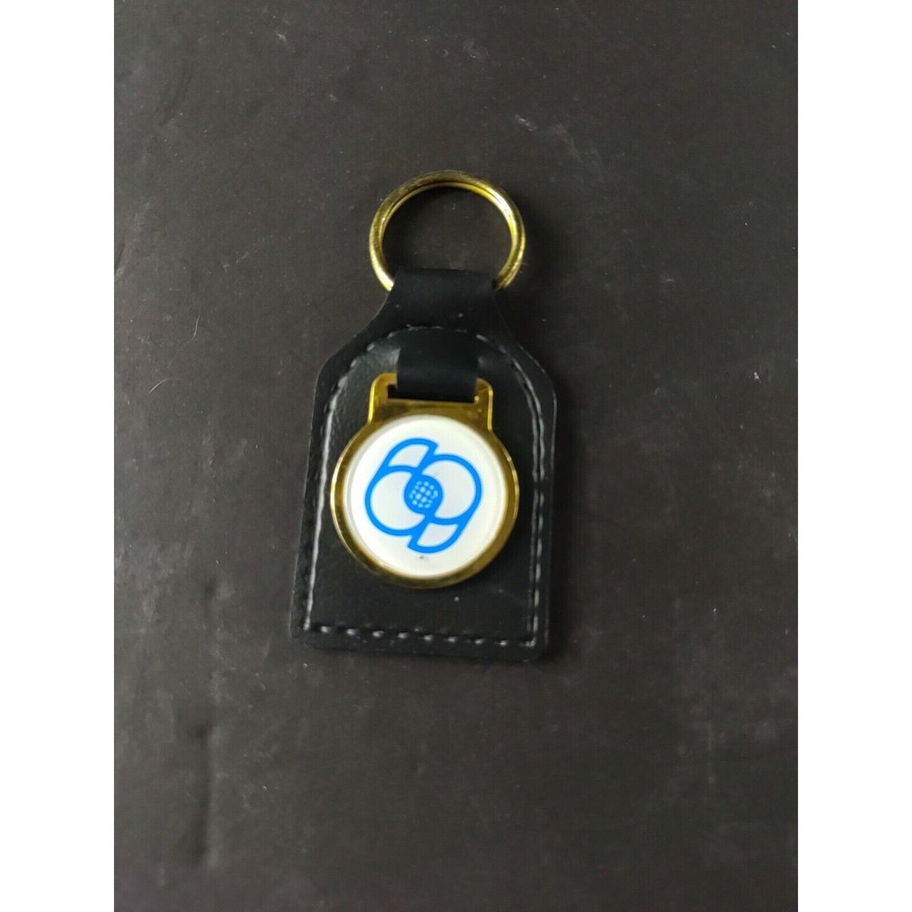 Saxon Keychain Need Help Leather Enamel