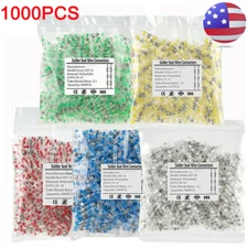 1000/50 Solder Seal Sleeve Heat Shrink Butt Wire Connectors Terminals Waterproof