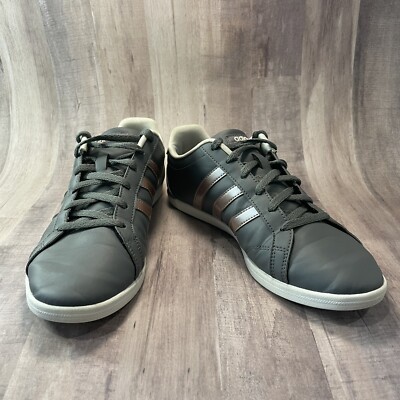 Adidas Women's 8 NEO VS Coneo QT Sneaker Shoe Gray Metalic Rose