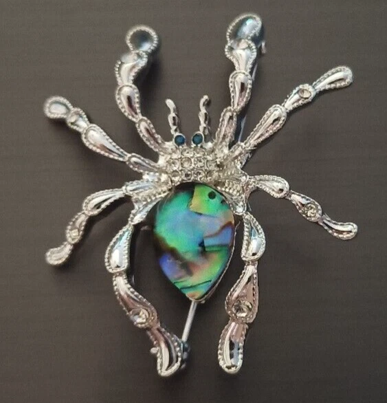New Napier Silver Tone Autumn Spider Pin - Image 2 of 4