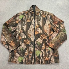 RealTree Jacket Adult Large Brown Workwear Camo Lined Hunting 90s Coat Men