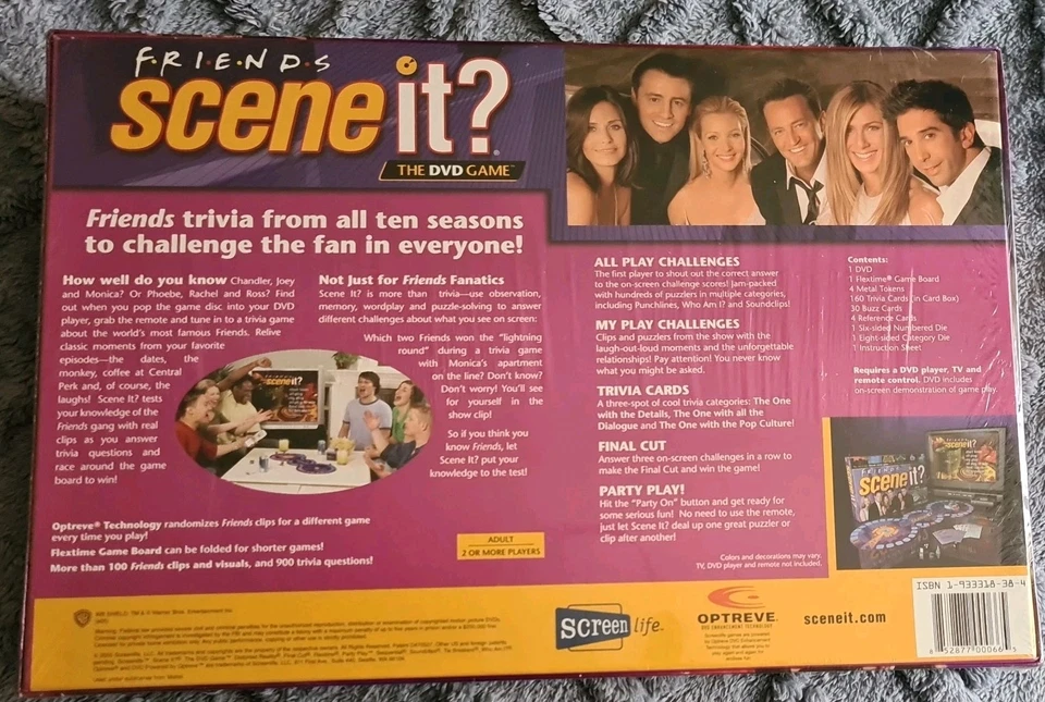 Friends Scene It DVD Edition Board Game New Sealed - Image 3 of 4
