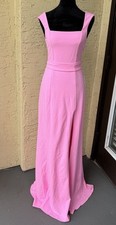Show Me Your MuMu Paris Gown Dress Sz S Pink Stretch Fronts Slit NWT