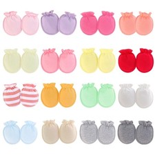 5Pair Infant Gloves Set Unisex Baby Non-Scratching Gloves Newborns Shower Gift