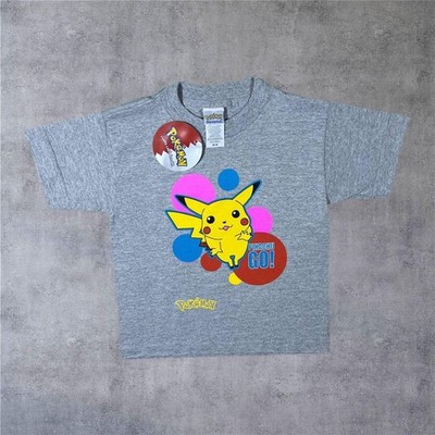 Vintage Nintendo Pokemon (1999)  Pikachu GO!  Grafik Grau T-Shirt Damen XS