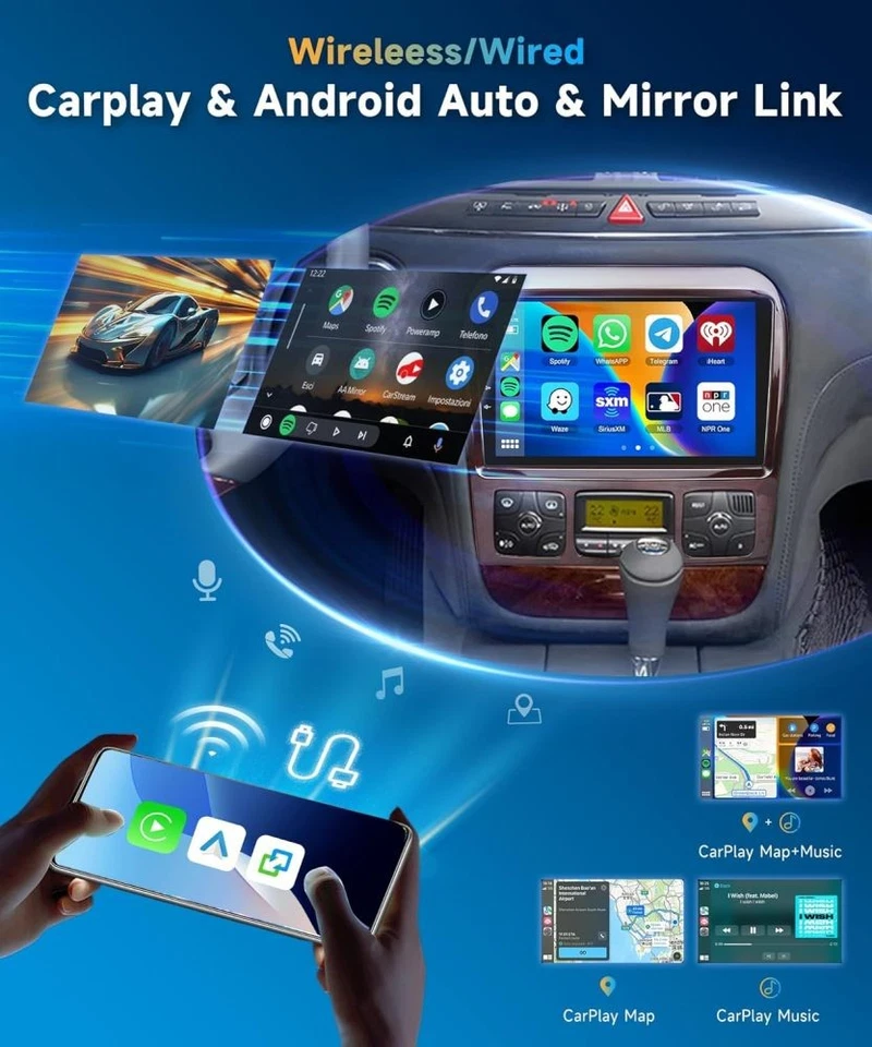 64G Apple Carplay Für Mercedes Benz S-Klasse W220 Autoradio Android 15 GPS WIFI - Bild 4 von 4