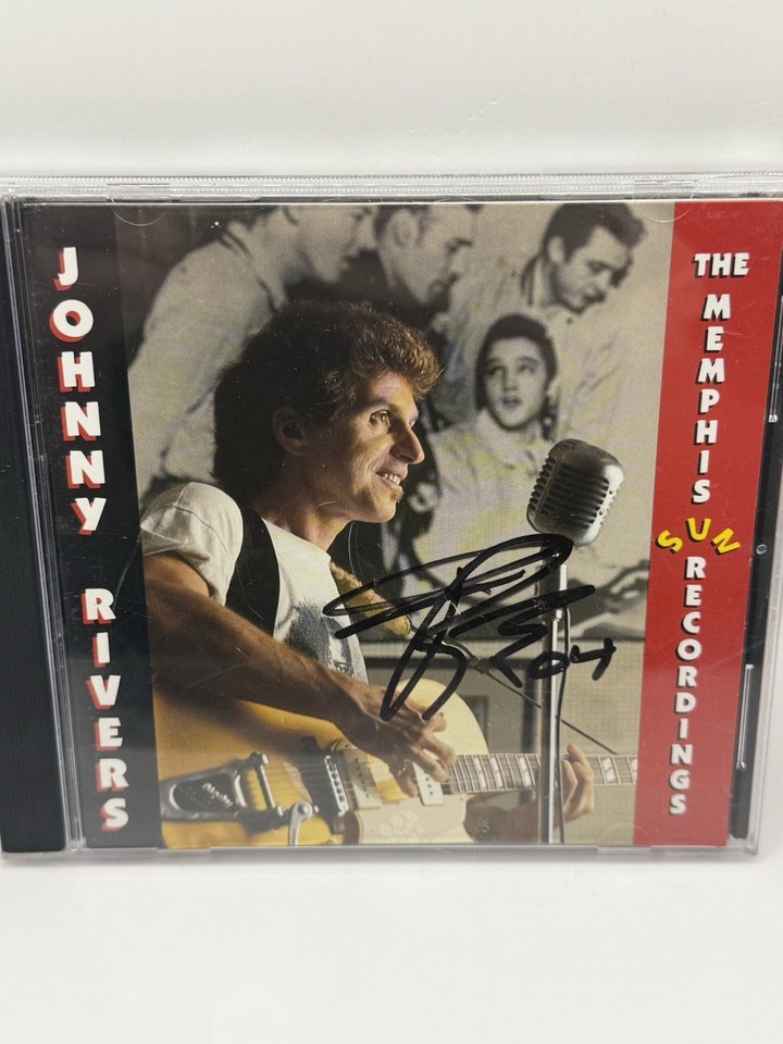 SIGNED Johnny Rivers CD lot of 2 Memphis sun recordings and back at the ...