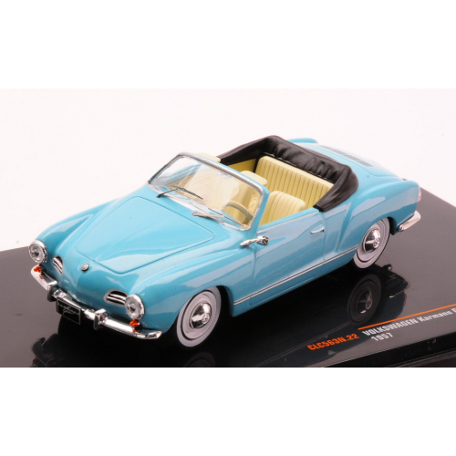 Volkswagen Karmann Ghia 1955 Light Blue 1:43 Ixo Model Auto Stradali -D- Neues M-image