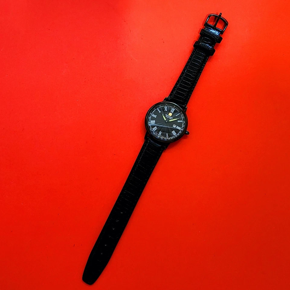 Steinhausen Classic Roman Numeral Black Dial Case & Leather Band TW483LLLA - Image 3 of 4