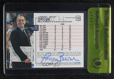 BAS 1995-96 NBA Hoops Larry Brown #180 Authentic Auto ow6