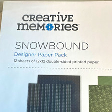 Creative Memories Snowbound Designer Paper Pack 12 Sheets 12x12 Double-Sided