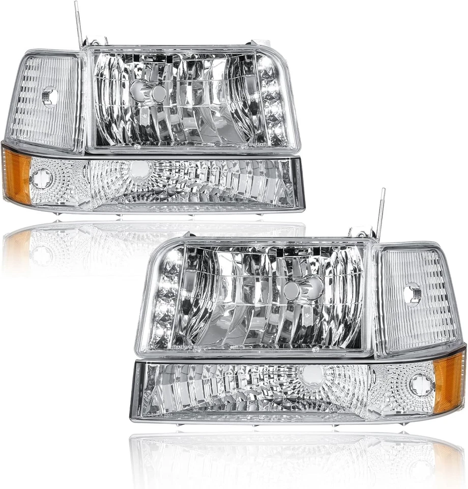 Faro LED para Ford F150 F250 F350 Bronco 1992 1993 1994 1995 1996 ámbar refl Foto 4 de 4