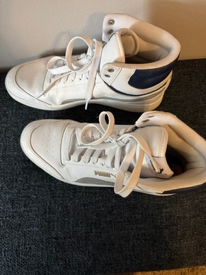Puma Shuffle Mid Unisex Sneaker Mens Sz 10 White/Gray/Blue 380748