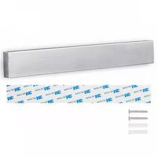 22-Knife 10 In. Stainless Steel Magnetic Knife Holder Wall-Mount Strip with Adhe