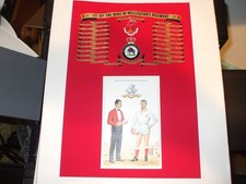 THE DUKE OF WELLINGTONS REGIMENT HONOURS A4 PRINT WITH UNUSED MOUNTED POSTCARD