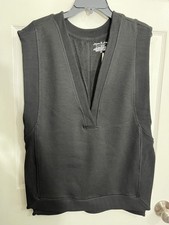 Anna & Ava Active Black Sleeveless Pullover Vest Top Women’s Size S/M Cotton