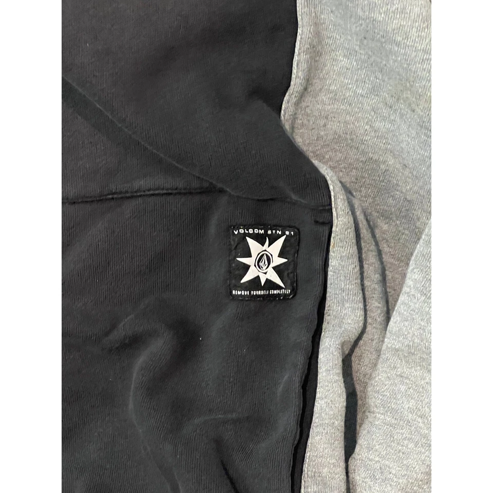 Sudadera con capucha Volcom punto pesado púrpura negro gris para hombre XL Foto 3 de 4
