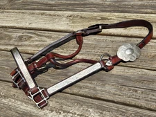 Vintage KATHYS Sterling Overlay Mare/Horse Size Western Show Halter - 7/8" width