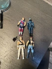 Four Vintage G.I. Joe 4 Inch Figures By Hasbro Made In Hong Kong 82 To 84 ￼