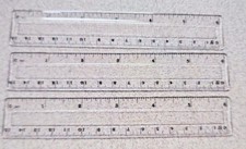 3 Pack 15Cm 6 Inch Clear Plastic Rulers. New Bulk