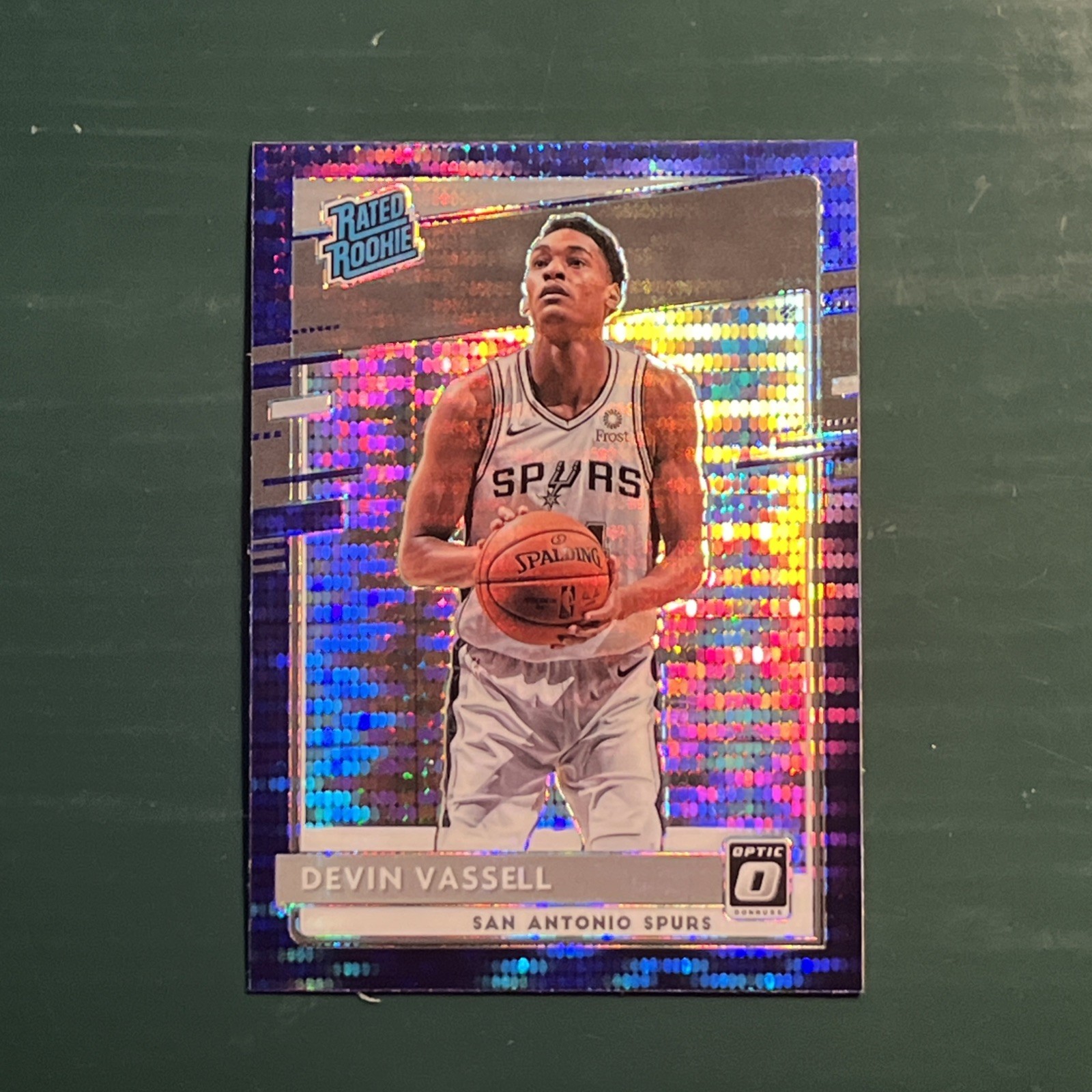 2020-21 Donruss Optic Devin Vassell Purple Pulsar Rookie RC #161 Spurs